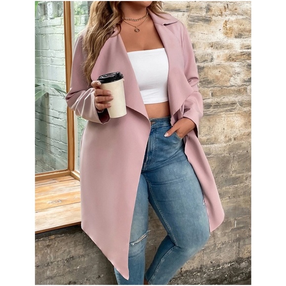 Cozy Waterfall Minimalist Light Jacket Coat - Picture 10 of 15